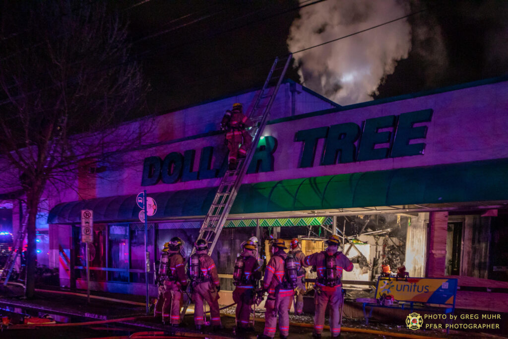 fire on Lombard at dollar tree