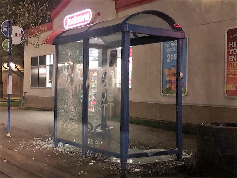 angry mob causes damage to businesses in Portland Oregon