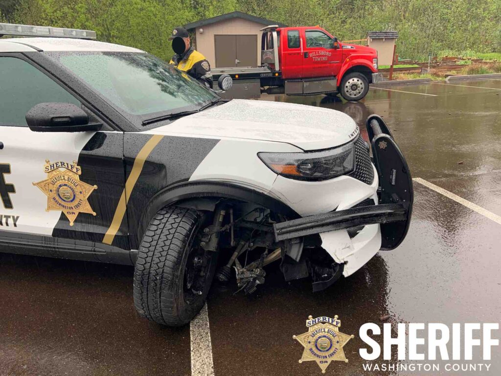 vehicle rams patrol car while attempting to flee Beaverton Oregon