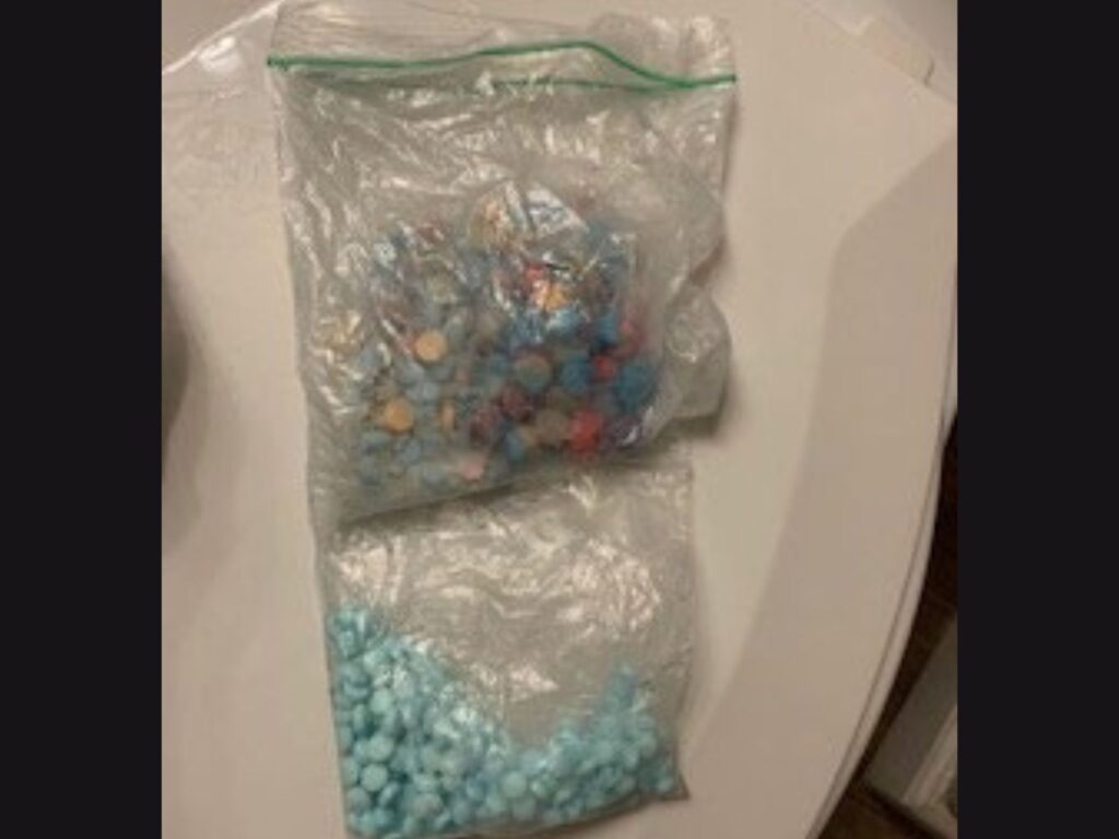 fentanyl pills rainbow m-30 duane robert hill toilet attempted flush