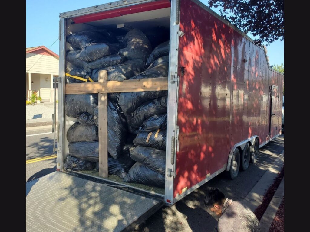 trailer discovered to have 9000 lbs of marijuana during traffic stop