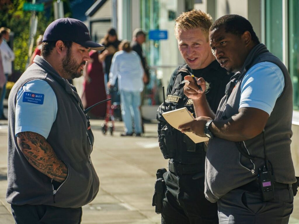 TriMet Customer Safety Supervisor with TPD deputy