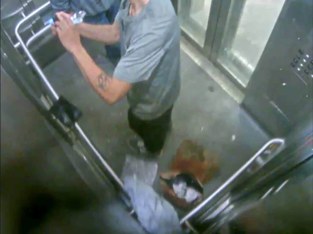 stabbing suspect in elevator