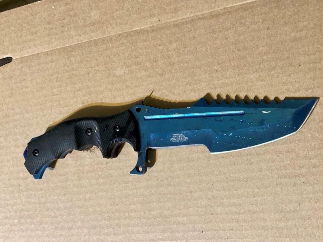 black knife used in stabbing