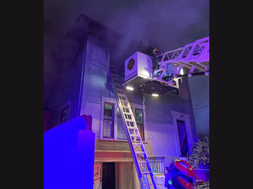 midnight blaze firefighters with ladder