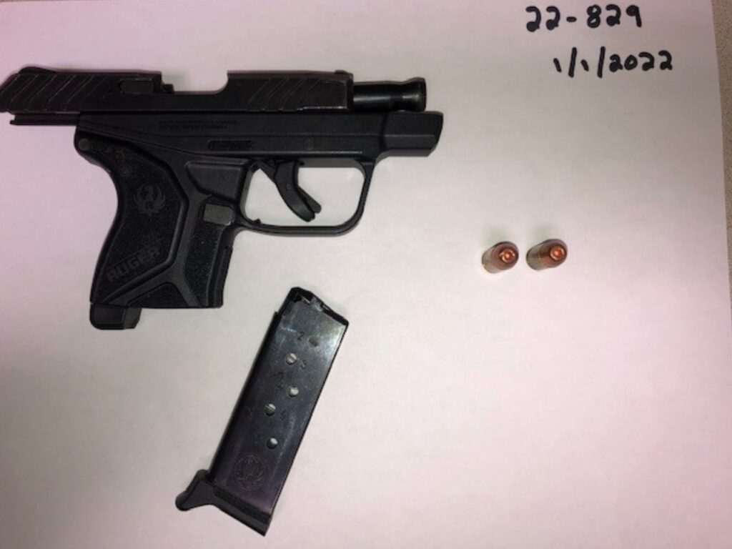 gun and ammunition seized from Parrish Riggins Jr.