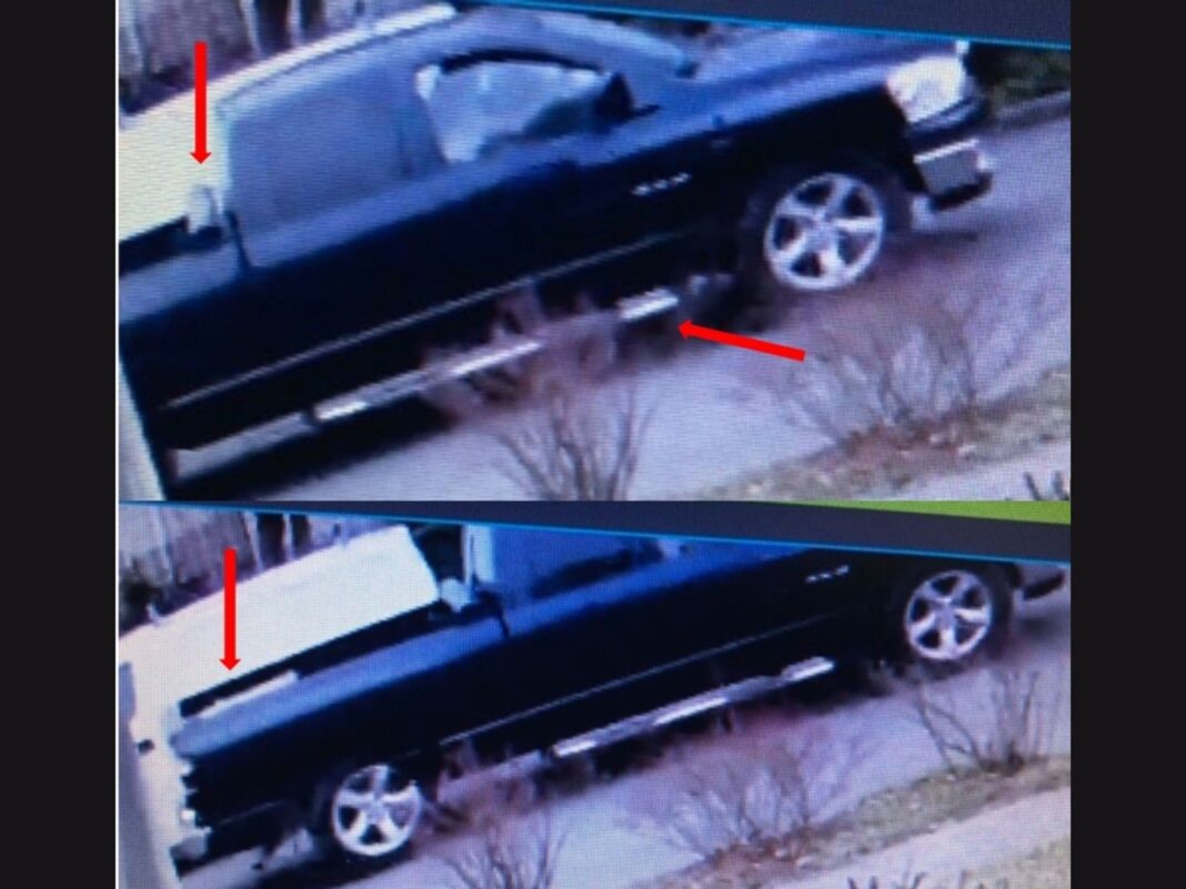 blue 2008 dodge ram involved in shooting