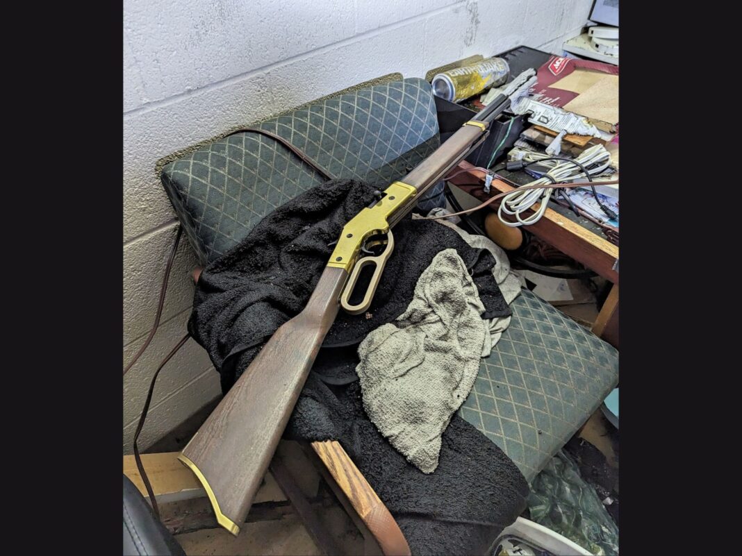 the brass and wood bb rifle used in the incident