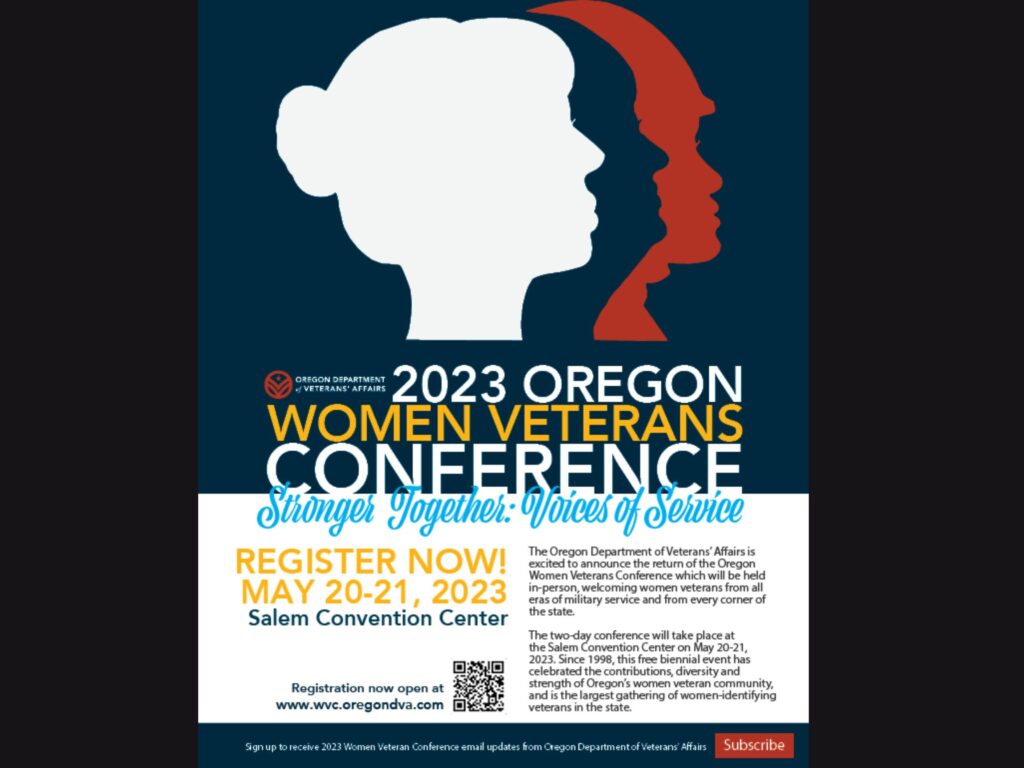 2023 Oregon Women Veterans Conference flyer