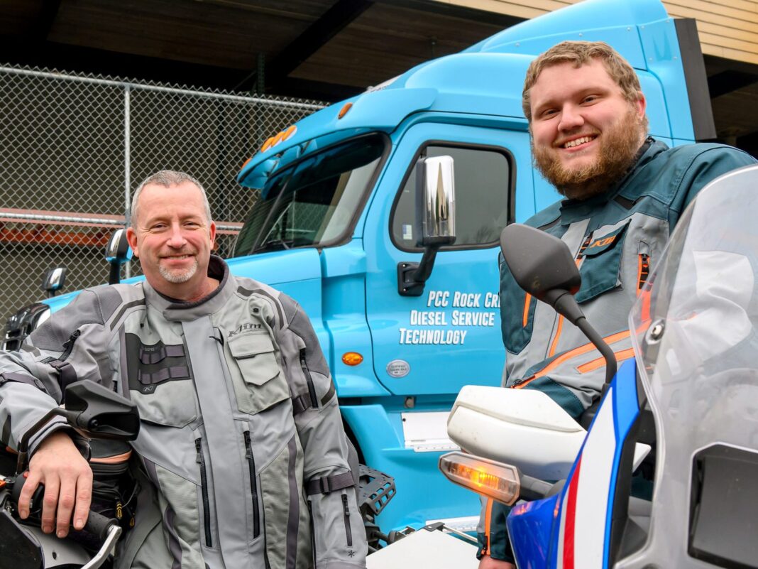 Jonathan Williams and Ethan Cape from PCC riding for veterans