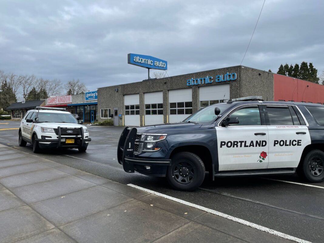 ppb vehicle and multnomah county sheriff's together