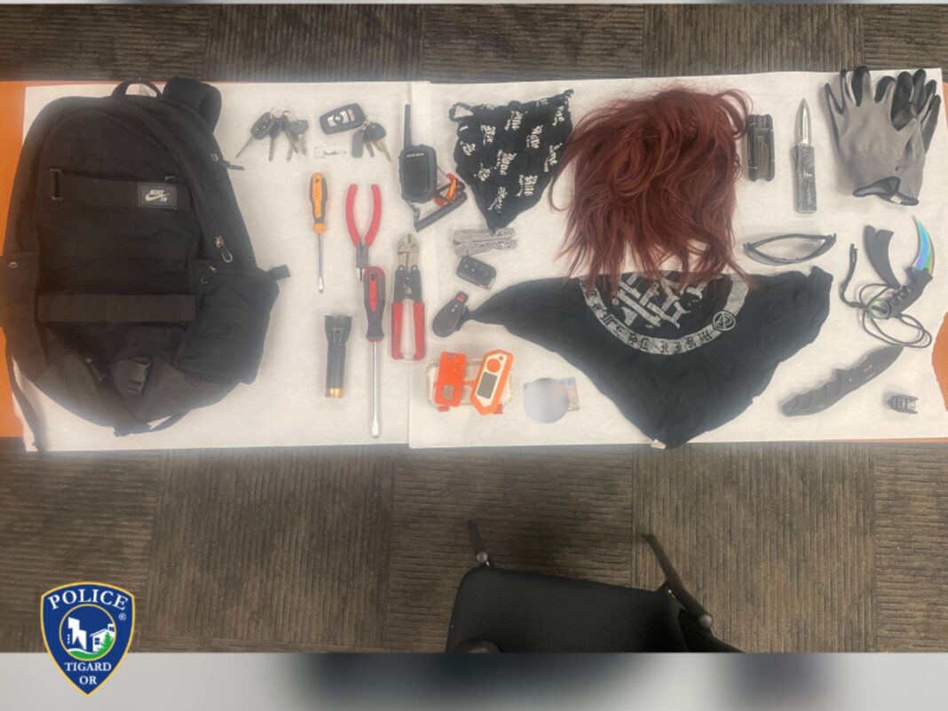 the items recovered from the 2 arrests