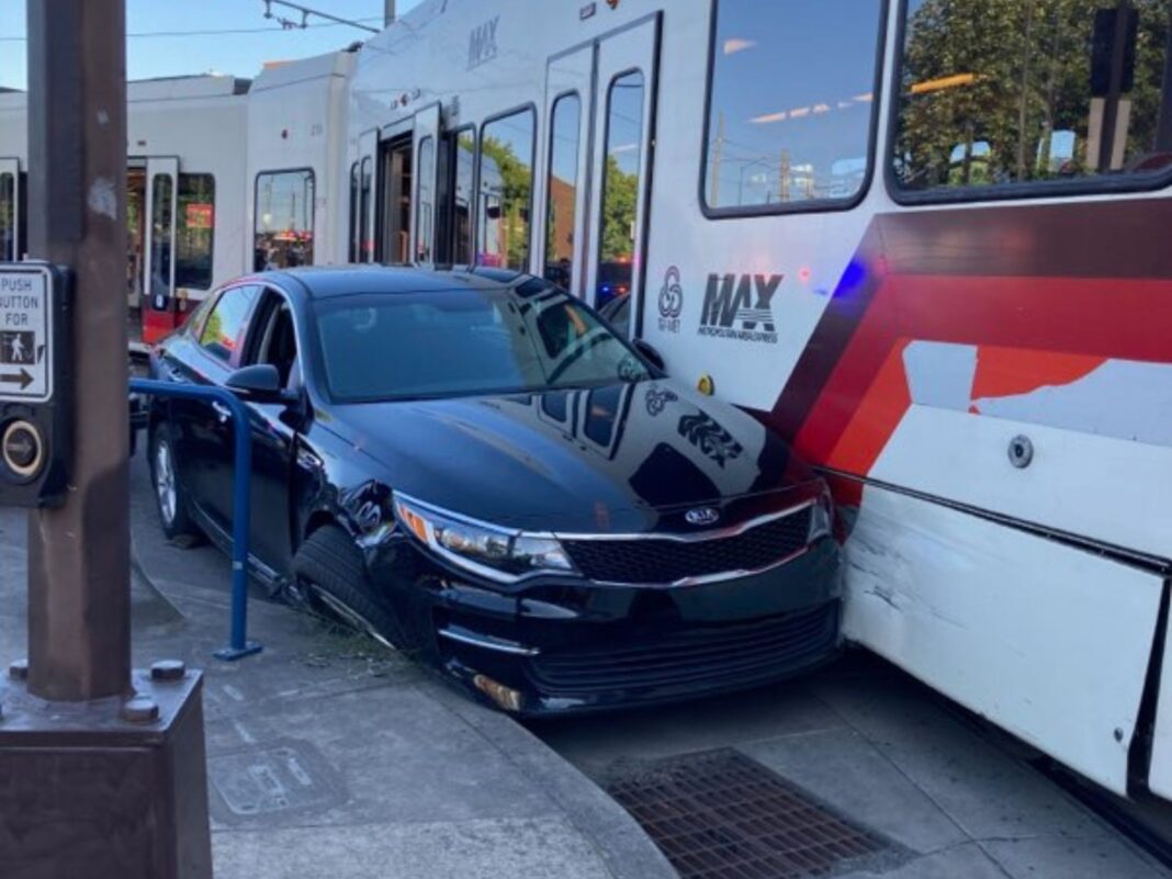 stolen kia optima crashed in max train