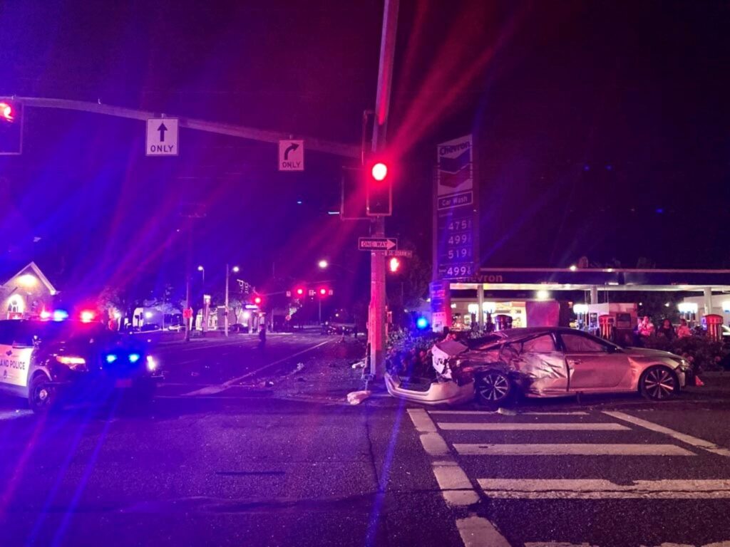 crash scene mills park neighborhood