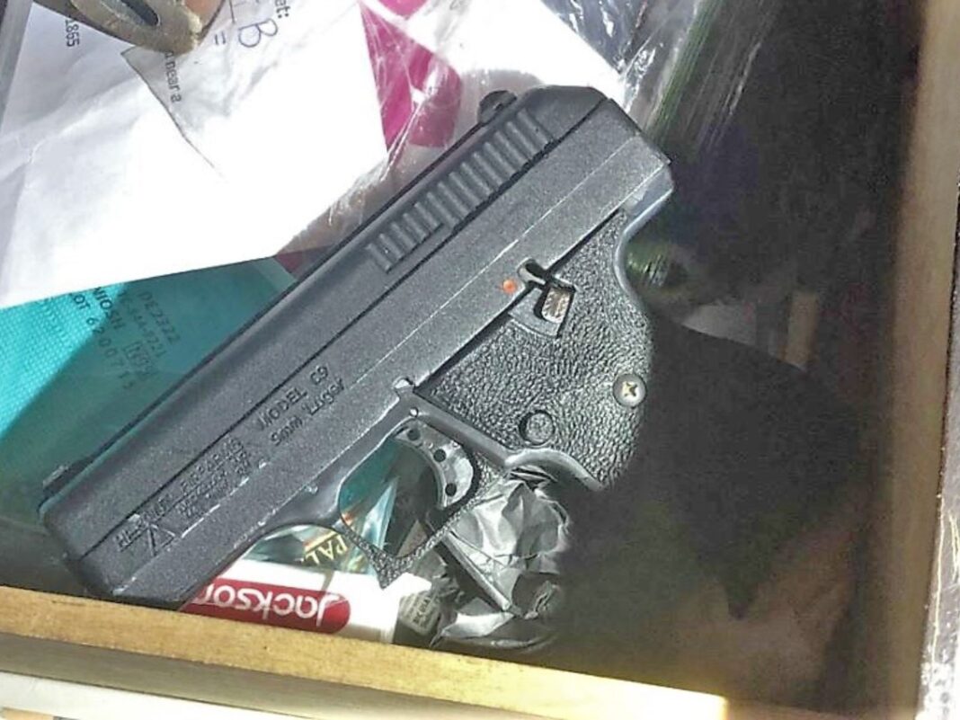 handgun found in Kevin Malone's drawer