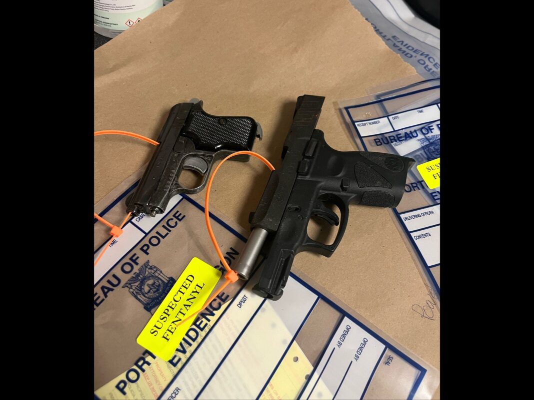 guns seized during fentanyl directive