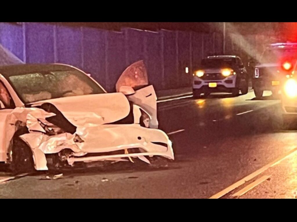 tesla model S after car crash
