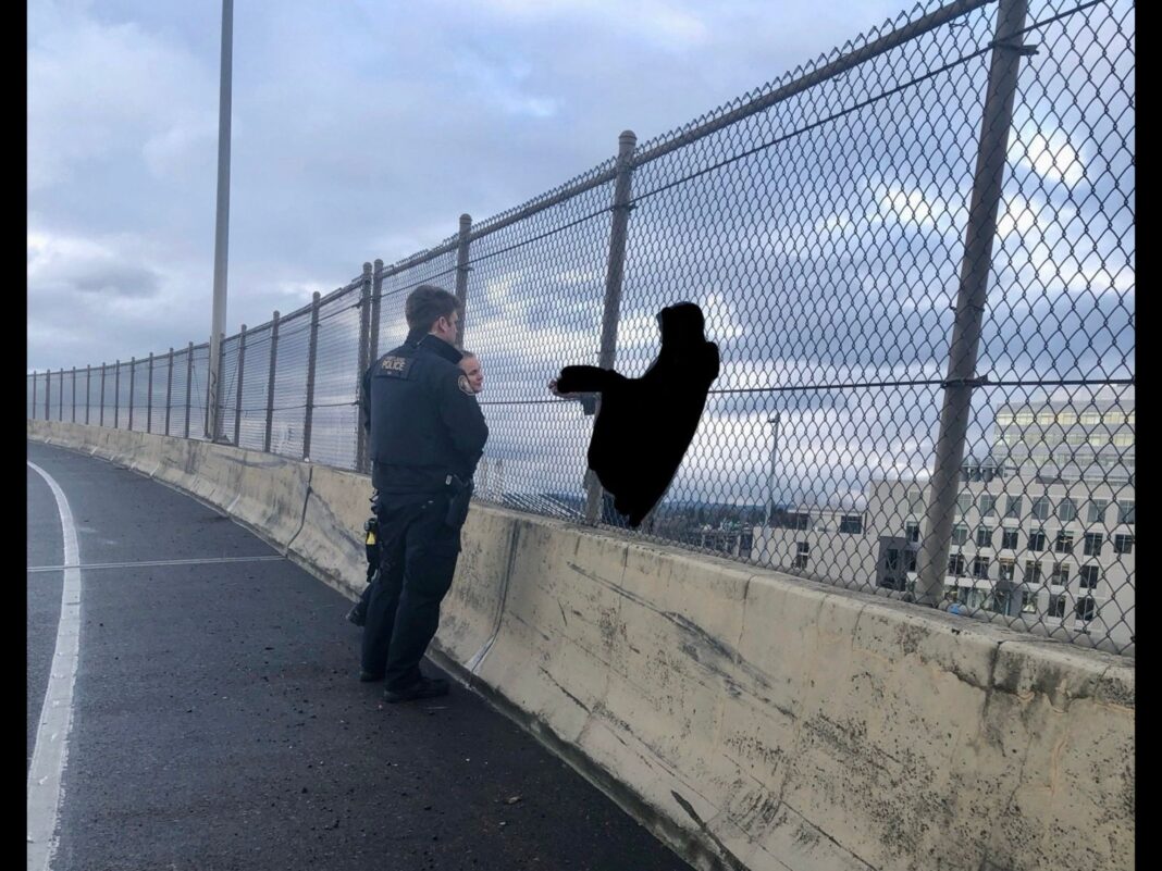 potential jumper on marquam bridge