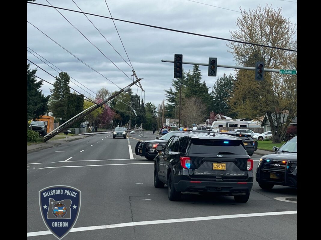 cornell road closed due to several downed powerlines crash