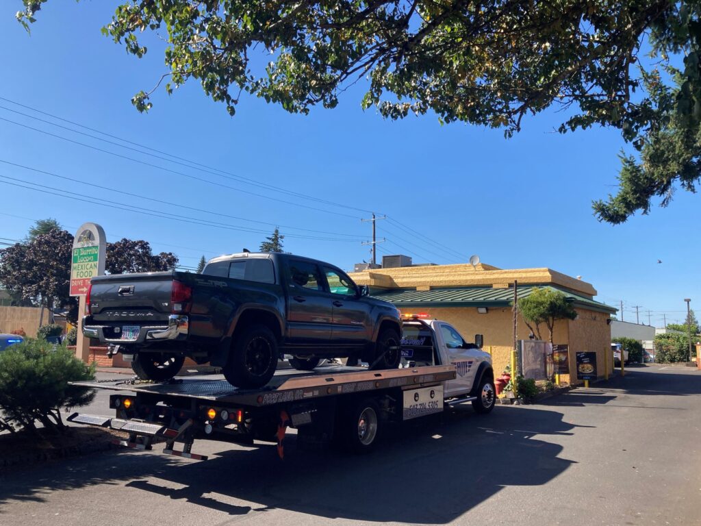 a car being towed in relation to the human trafficking mission