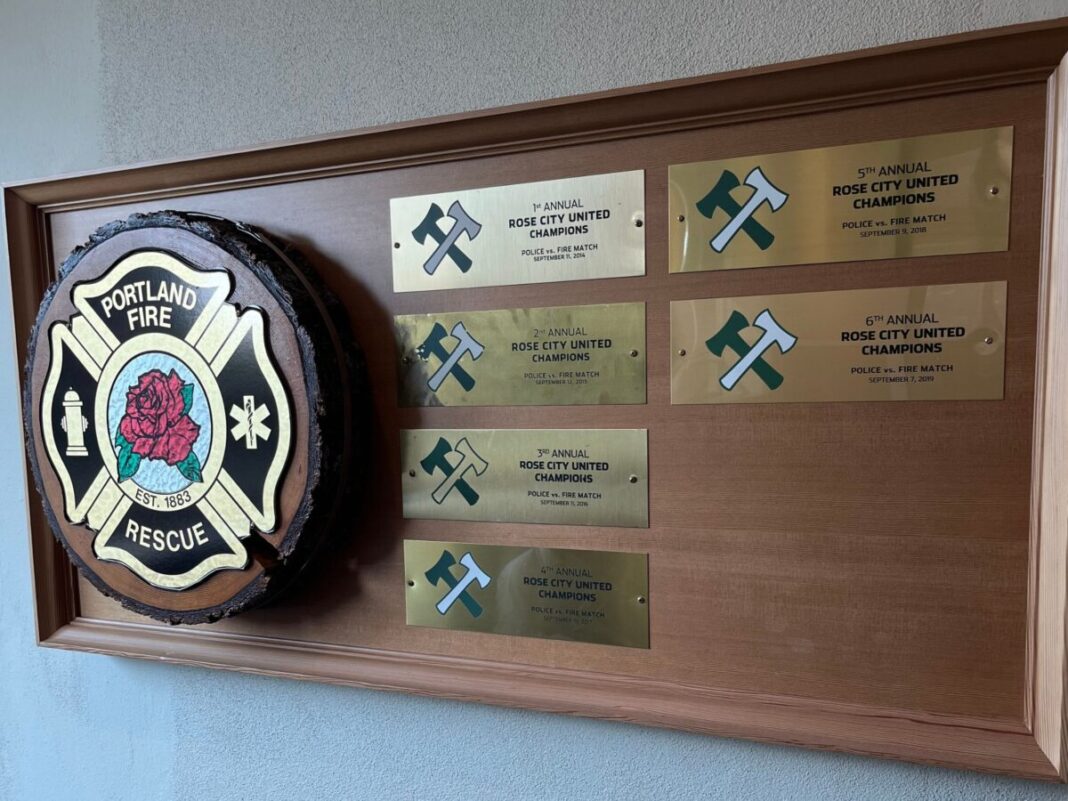 portland fire and rescue and portland police bureau soccer match